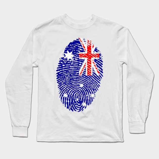 Australia digital Flag Long Sleeve T-Shirt by NerdsbyLeo